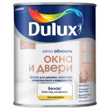 Краска Dulux Окна и Двери полуматовая 0,75л белая 